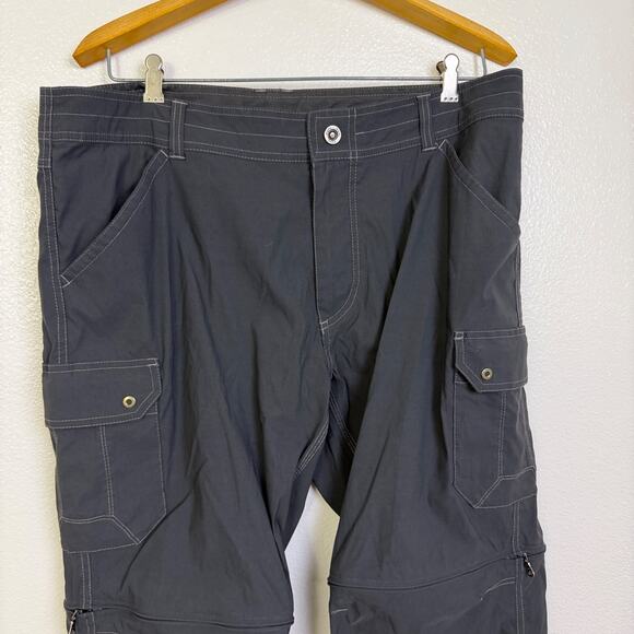 Kuhl Renegade Convertible Stealth Pants Men 37x32 Gray Cargo Hiking Outdoor EUC - Picture 2 of 9